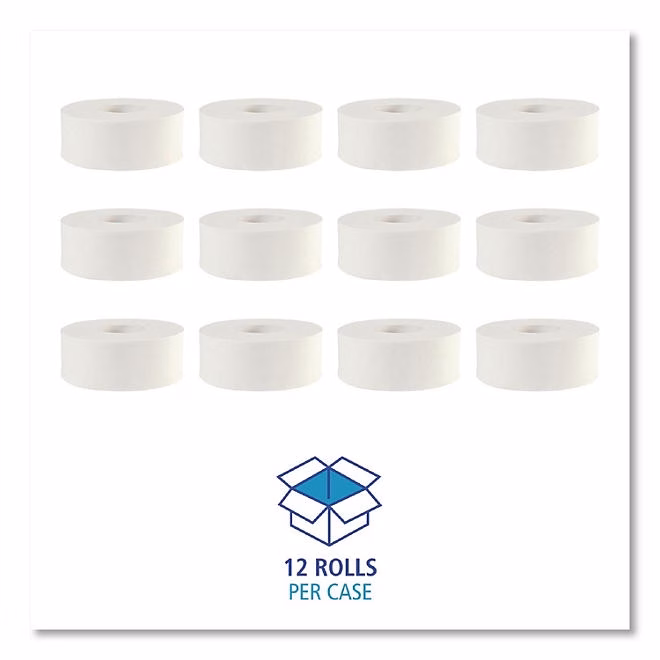Boardwalk Jumbo Roll 2-Ply Toilet Paper 12 rolls, 1000 ft./roll - Image 3