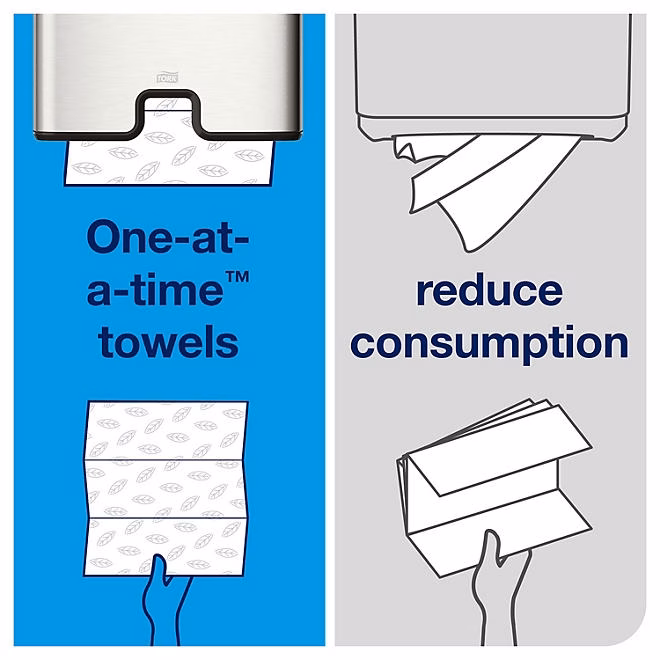 Tork Premium Soft Xpress Multifold 2-Ply White Blue Leaf Hand Towels, 16 pks., 135 towels/pk. - Image 4