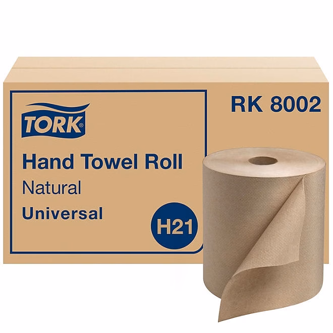 Tork Universal 1-Ply Natural Hand Towels, 6 rolls, 800 ft./roll - Image 2