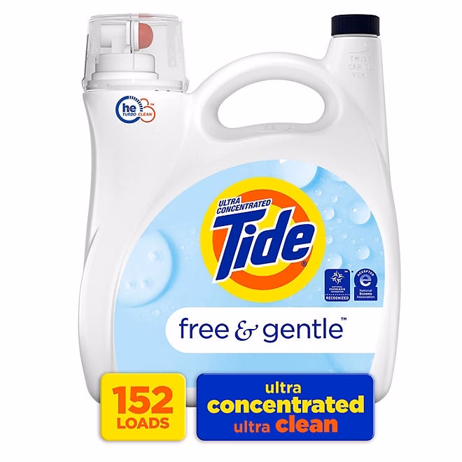 Tide Free & Gentle Liquid Laundry Detergent, 152 loads, 170 fl. oz. - Image 2