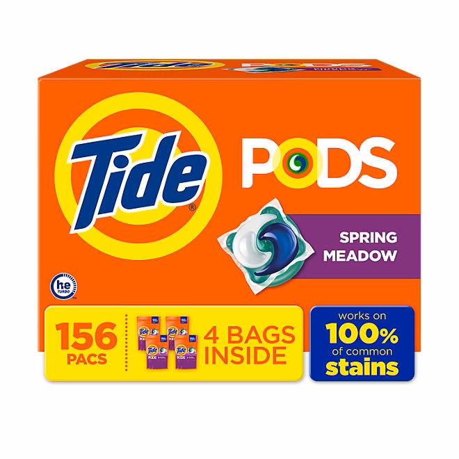 Tide PODS Laundry Detergent Pacs, Spring Meadow, 156 ct. - Image 2