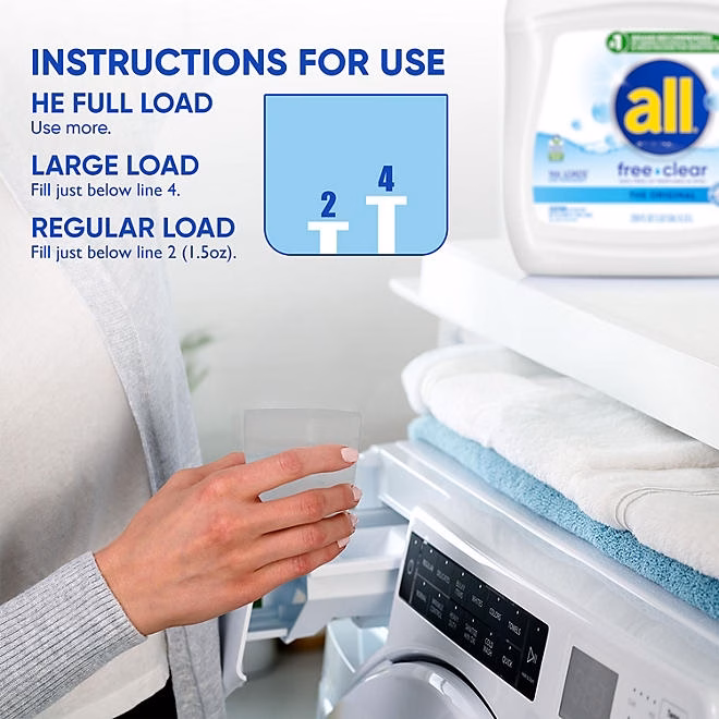 all free clear Liquid Laundry Detergent, The Original, 166 loads, 250 fl. oz. - Image 5