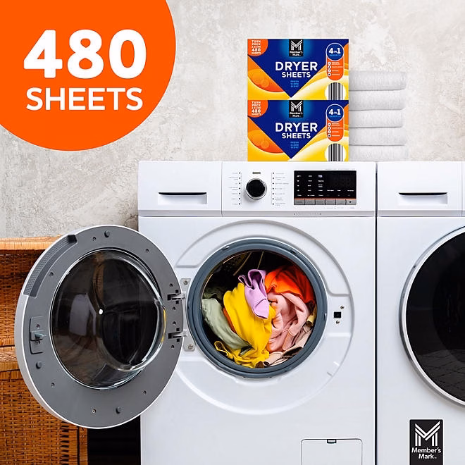 Member's Mark Fabric Softener Dryer Sheets, Fresh Scent, 480 ct. - Image 4
