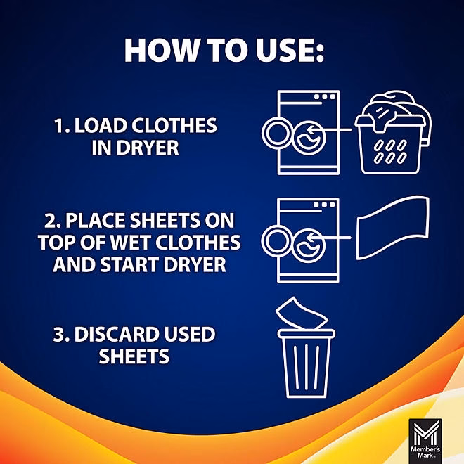 Member's Mark Fabric Softener Dryer Sheets, Fresh Scent, 480 ct. - Image 5