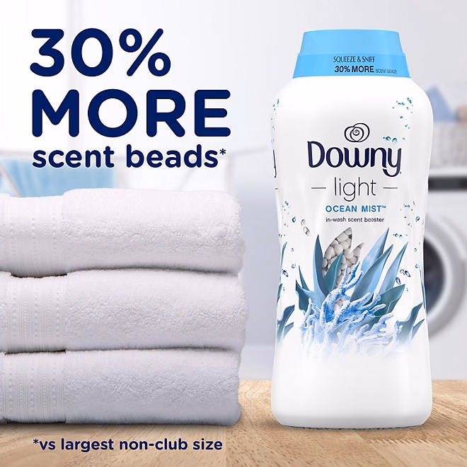Downy Light Laundry In-Wash Scent Booster Beads, Ocean Mist Scent, 39.9 oz - Image 4