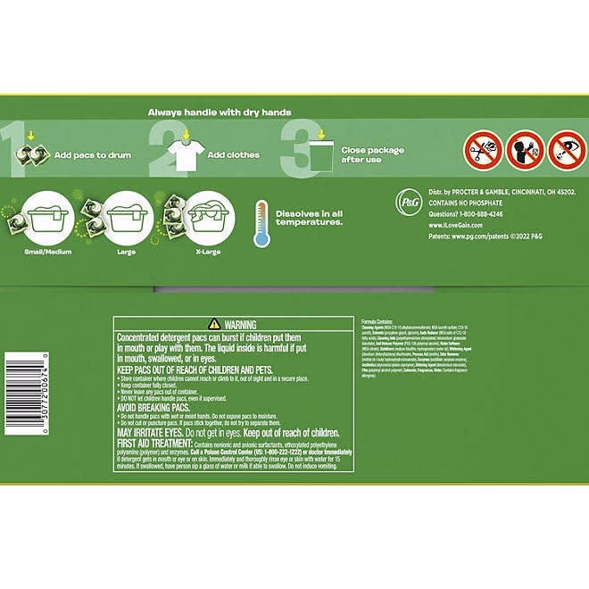 Gain Flings! 3 in 1 Laundry Detergent Pacs, Original Scents, 152 ct. - Image 3