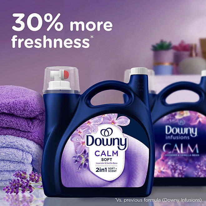 Downy Ultra Soft + Calm Liquid Fabric Softener, Lavender and Vanilla Bean, 164 Loads, 111 fl. oz. - Image 4