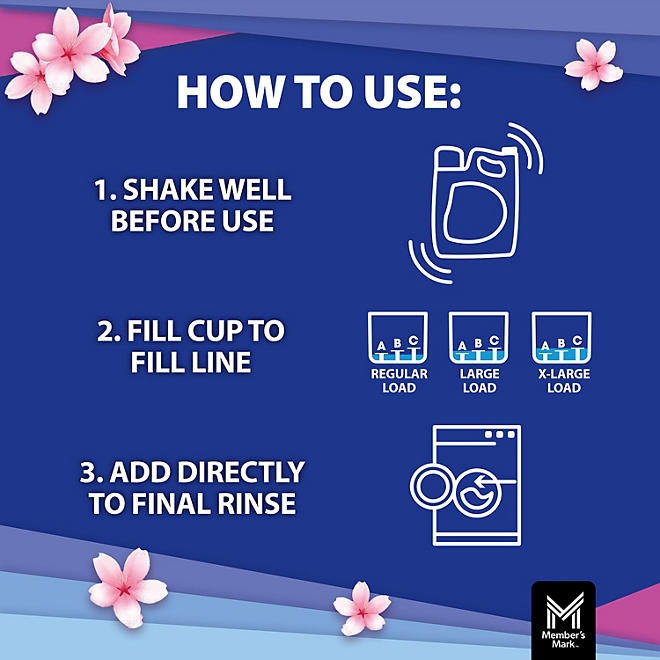 Member's Mark Liquid Fabric Softener, Spring Flowers, 251 loads, 170 fl. oz. - Image 5