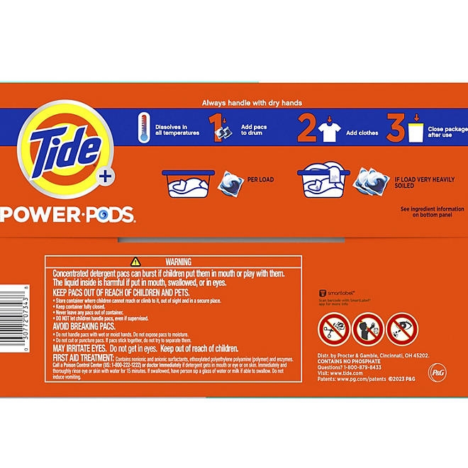 Tide Power PODS + Ultra OXI Laundry Detergent Pacs, 72 ct. - Image 3