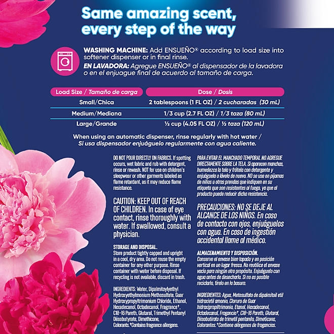 Ensueño Max Liquid Fabric Softener, Spring Fresh Scent, 300 loads, 304 fl. oz. - Image 4