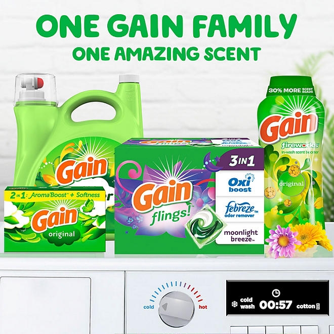 Gain Flings! Laundry Detergent Pacs, Moonlight Breeze, 152 ct. - Image 4