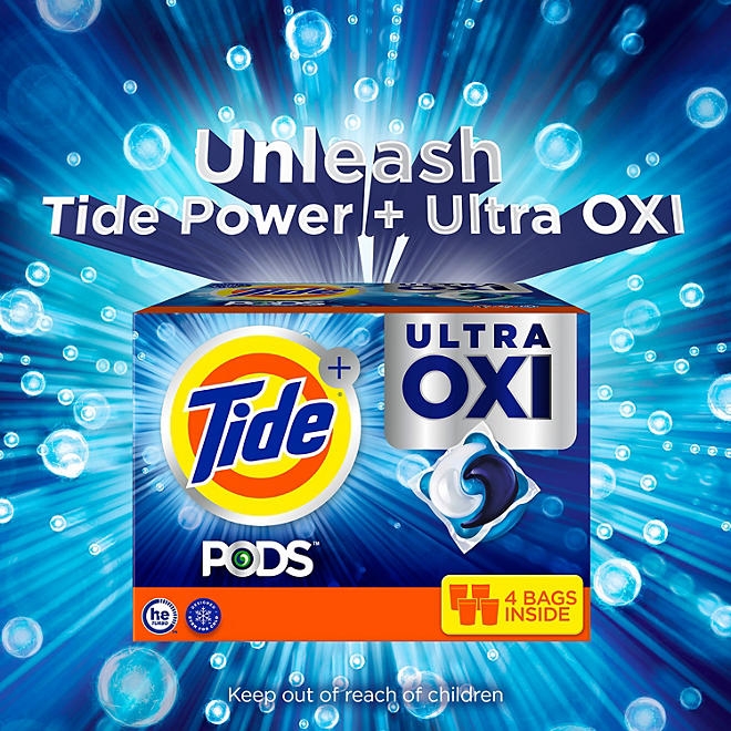 Tide PODS Laundry Detergent Pacs, 4-in-1 Ultra Oxi, 104 ct. - Image 4