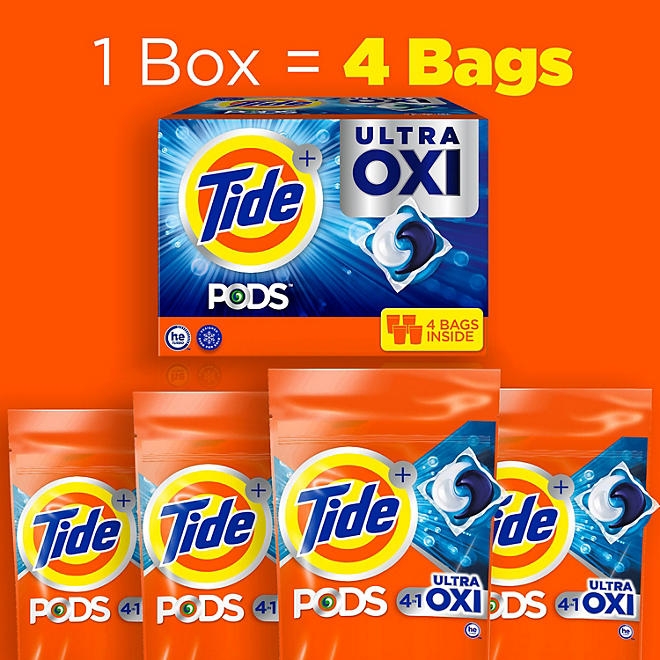 Tide PODS Laundry Detergent Pacs, 4-in-1 Ultra Oxi, 104 ct. - Image 5