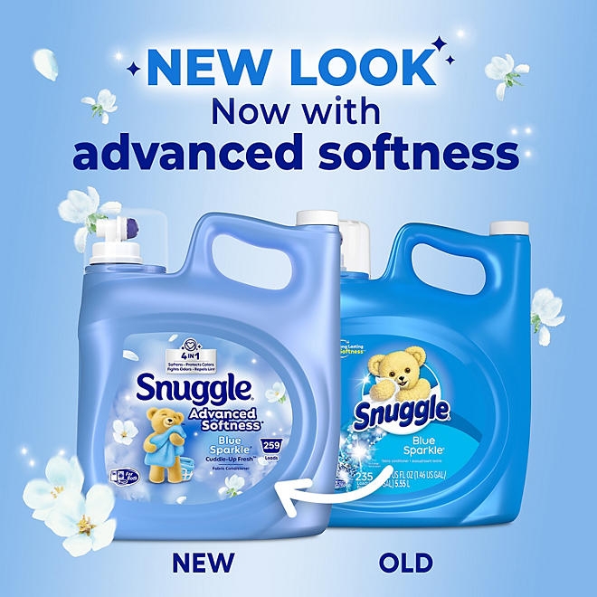 Snuggle Advanced Softness Liquid Fabric Softener, Blue Sparkle, 259 loads, 176 fl. oz. - Image 6