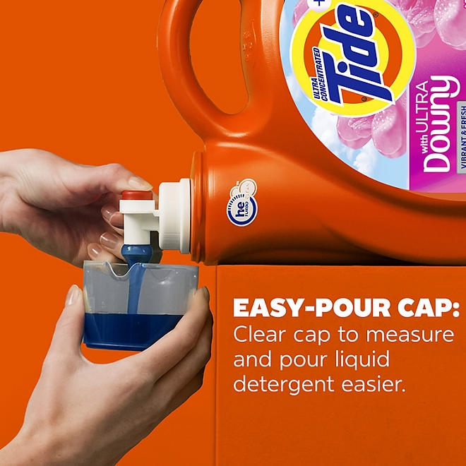 Tide with Ultra Downy Liquid Laundry Detergent, April Fresh Scent, 100 Loads, 128 fl oz - Image 5