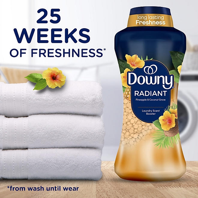 Downy Infusions Radiant In-Wash Scent Booster Beads, Pineapple & Coconut Grove, 28.3 oz - Image 6