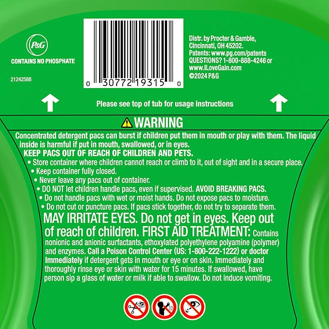 Gain Flings! Odor Defense Fresh Boost Laundry Detergent Pacs, Vibrant Bloom, 108 ct. - Image 3