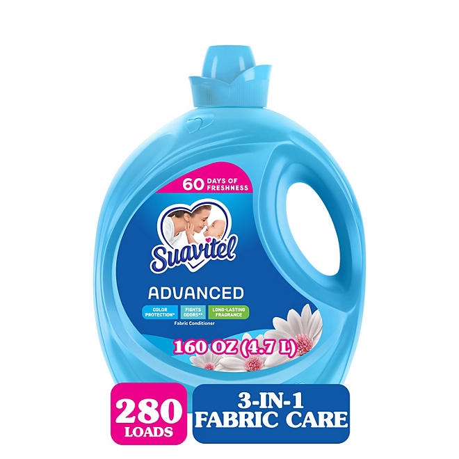 Suavitel Advanced Liquid Fabric Softener, Field Flowers, 280 loads, 160 fl. oz. - Image 3