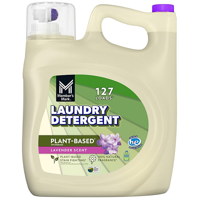 Member's Mark Plant Based Liquid Laundry Detergent, Lavender, 127 loads, 196 fl. oz. - Image 2