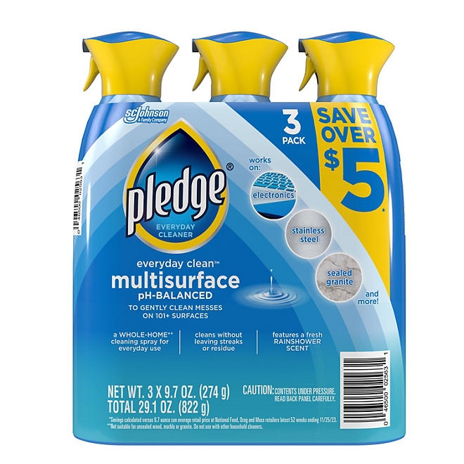 Pledge Multisurface Cleaner, Rainshower, 3 ct., 29 oz. - Image 2