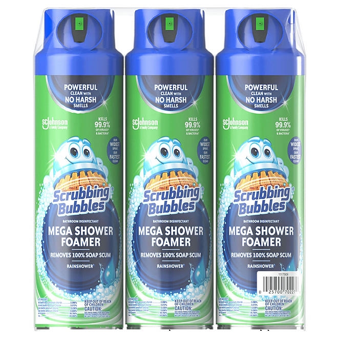 Scrubbing Bubbles Mega Shower Foamer Aerosol, Rainshower 20 oz., 3 ct. - Image 2