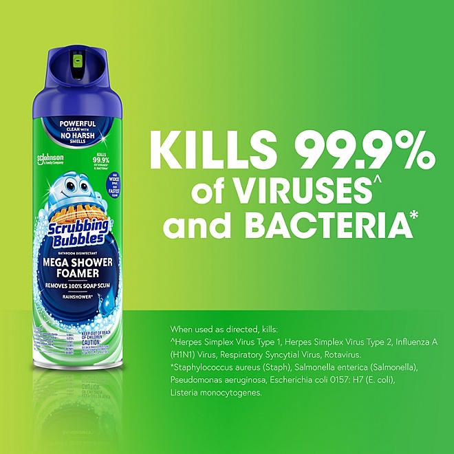 Scrubbing Bubbles Mega Shower Foamer Aerosol, Rainshower 20 oz., 3 ct. - Image 3