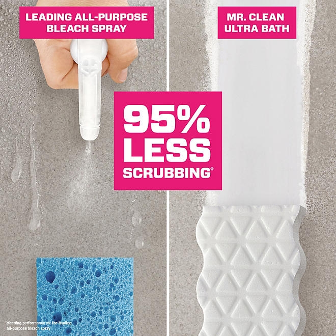 Mr. Clean Magic Eraser 2-in-1 Bathroom Cleaner Sponge, Lavender, 11 ct. - Image 5