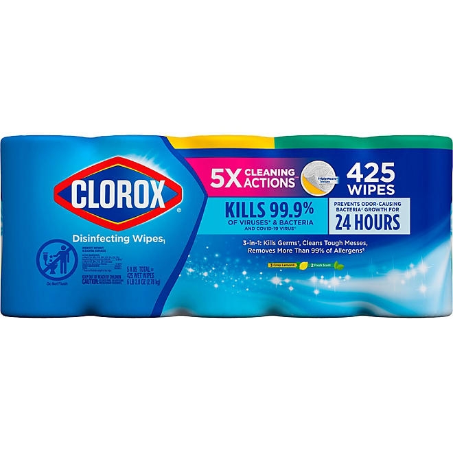 Clorox Disinfecting Cleaning Wipes, Variety Pack, 5 ct., 425 wipes - Image 2