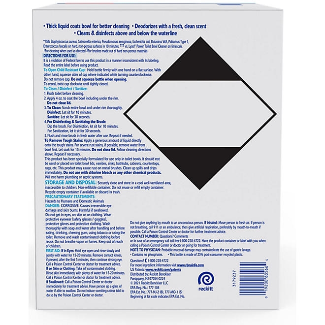 Lysol Advanced Toilet Bowl Gel Cleaner 32 fl. oz., 4 pk. - Image 3