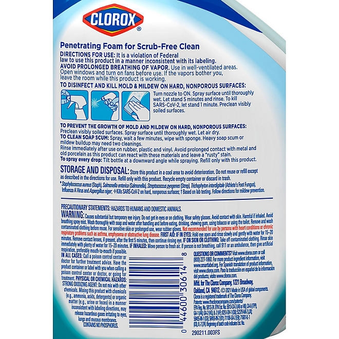 Clorox Bathroom Bleach Foamer, Ocean Mist, 3 ct., 90 fl. oz. - Image 9