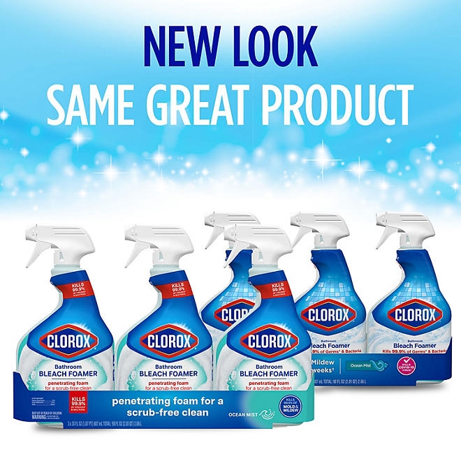 Clorox Bathroom Bleach Foamer, Ocean Mist, 3 ct., 90 fl. oz. - Image 13