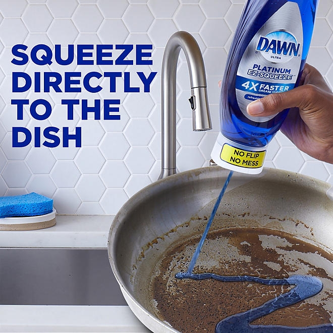 Dawn EZ-Squeeze Platinum Liquid Dish Soap, Fresh Rain Scent, 4 pk., 97.2 fl. oz. - Image 12