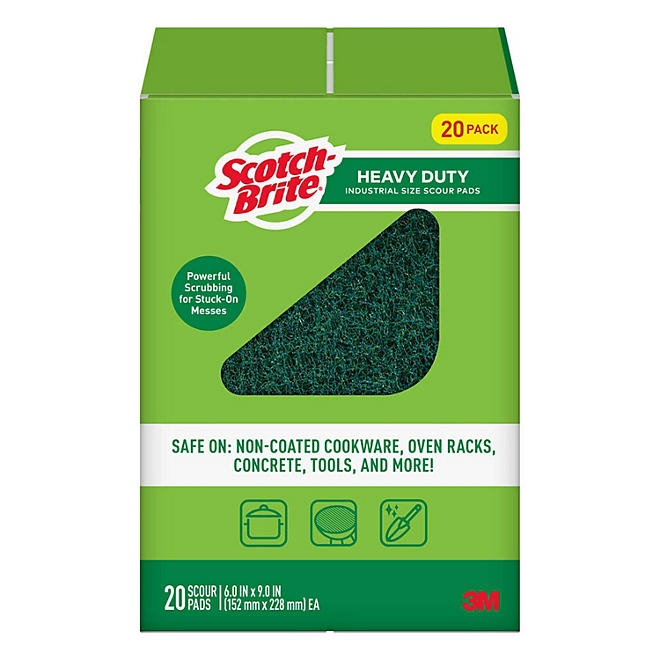Scotch-Brite Heavy Duty Industrial Sized Scour Pads 20ct. - Image 2