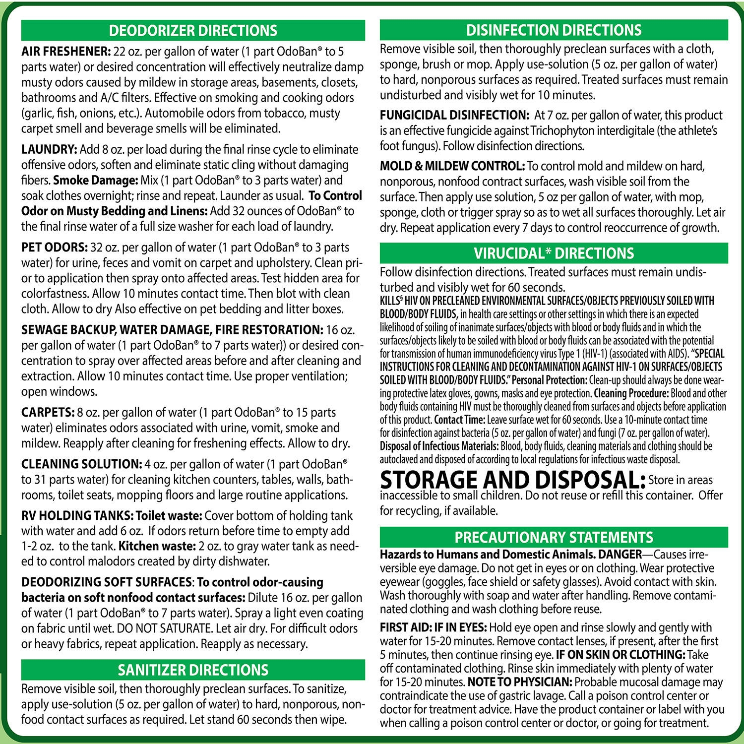 OdoBan Odor Eliminator and Disinfectant Concentrate, 4 pk., Choose Scent - Image 6