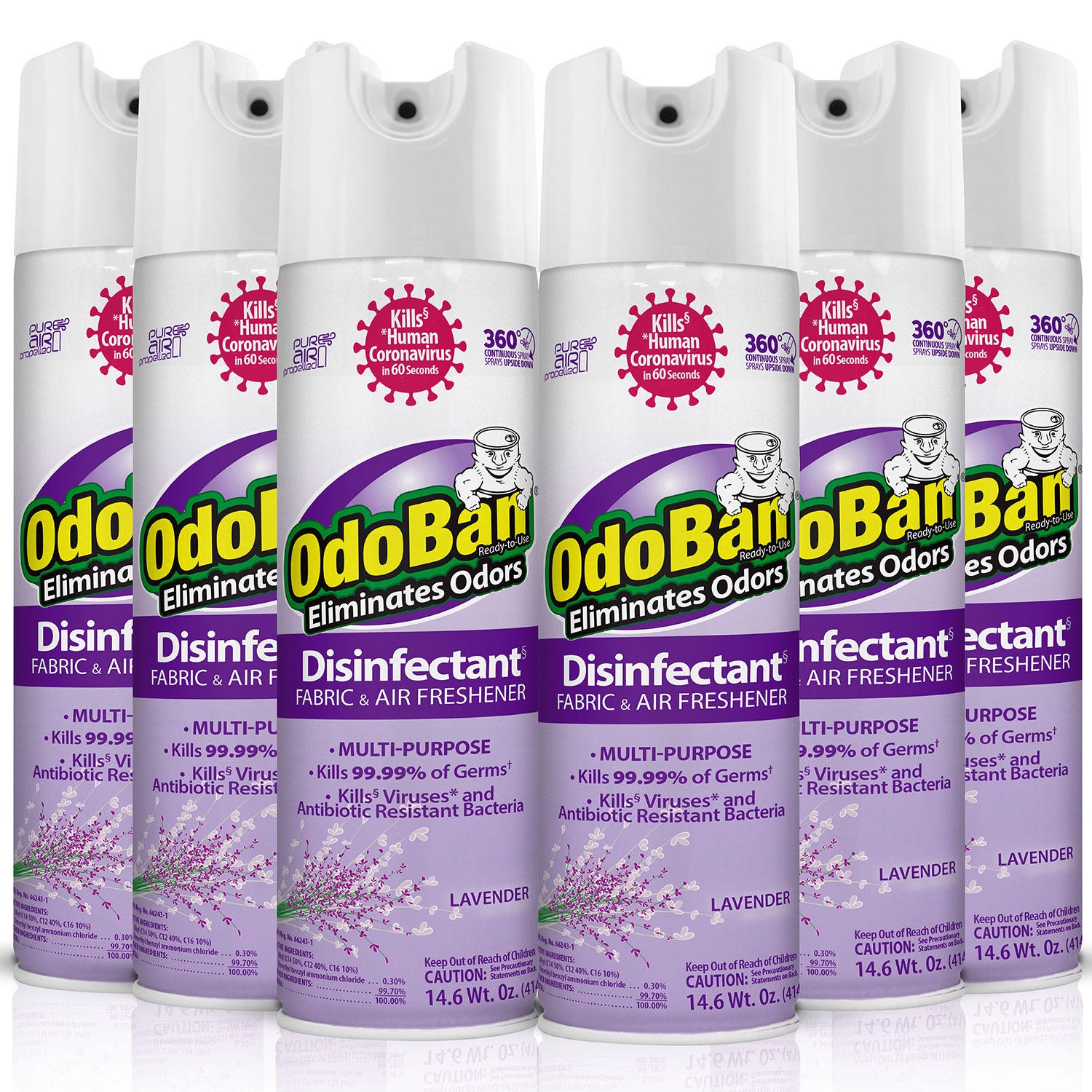 OdoBan Disinfectant Spray, 14.6 oz./can, 6 pk., Choose Scent - Image 6