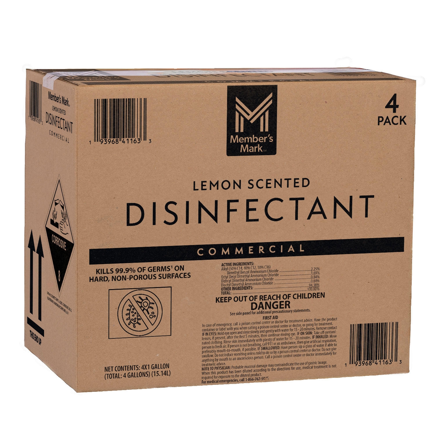 Member's Mark Commercial Disinfectant, Lemon Scent, 1 gal., Choose Pack Size - Image 2