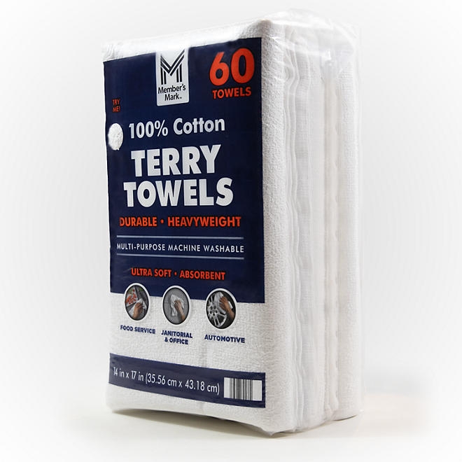 Member's Mark 100% Cotton Terry Towels, 14" x 17", 60 ct. - Image 7