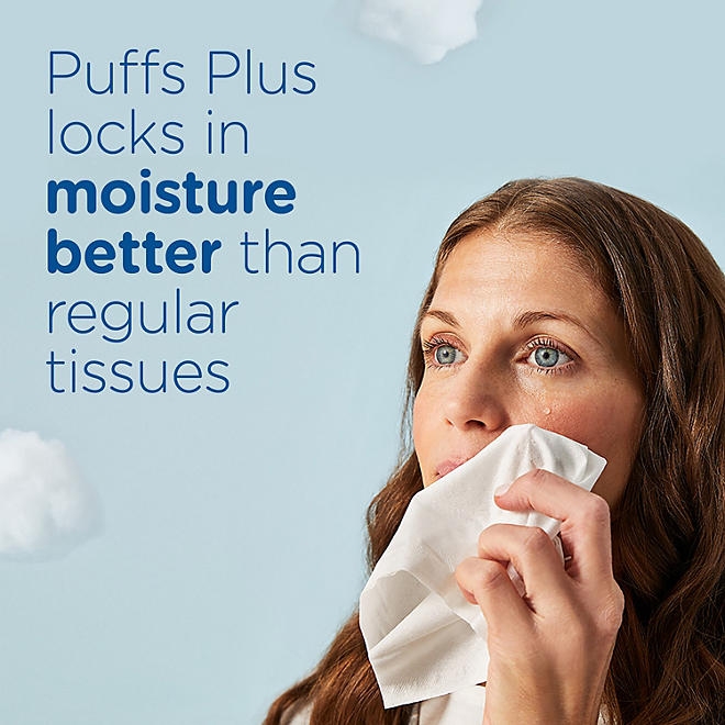 Puffs Plus Lotion 2-Ply Facial Tissues 12 Cube Boxes, 72 tissues/box - Image 7