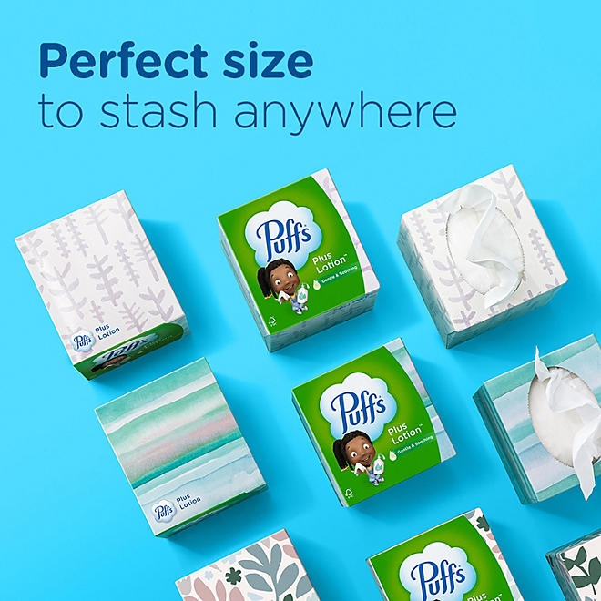 Puffs Plus Lotion 2-Ply Facial Tissues 12 Cube Boxes, 72 tissues/box - Image 9