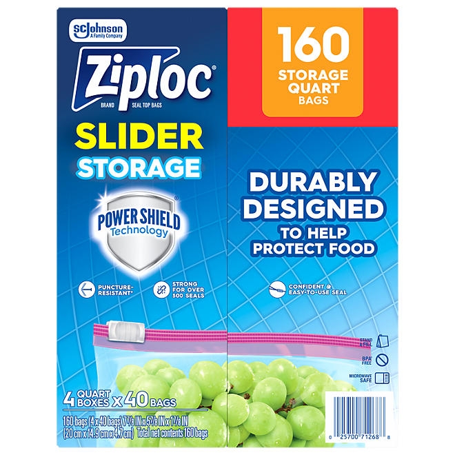 Ziploc Slider Quart Storage Bags, 160 ct. - Image 2