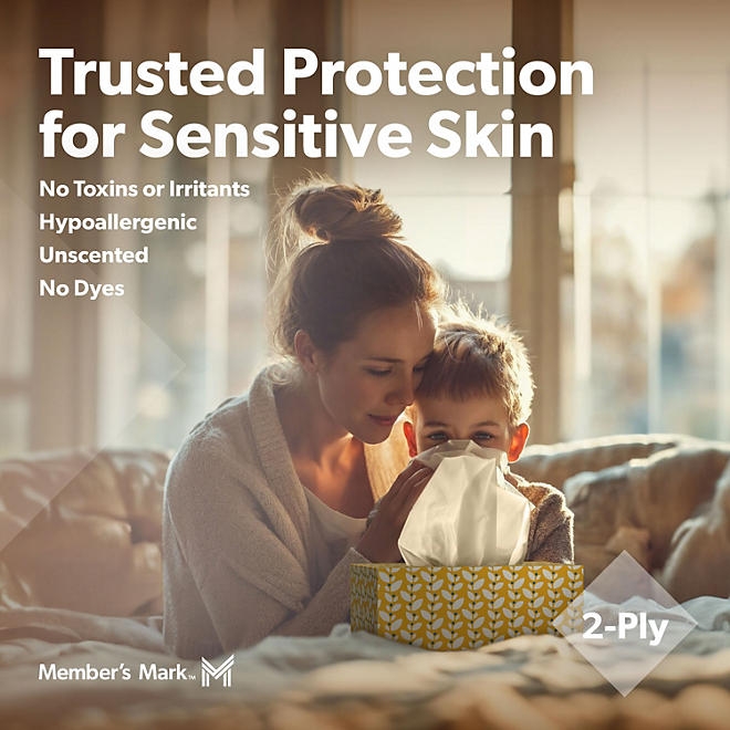 Member&rsquos Mark Soft & Strong 2-Ply Premium Facial Tissues 12 Flat Boxes, 160 tissues/box - Image 5