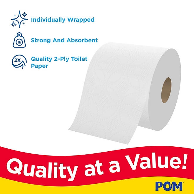 POM 2-Ply Toilet Paper 45 rolls, 473 sheets/roll - Image 4