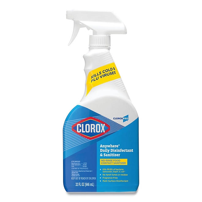 Clorox Anywhere Daily Disinfectant & Sanitizing Spray 32 fl. oz., 12 ct. - Image 3