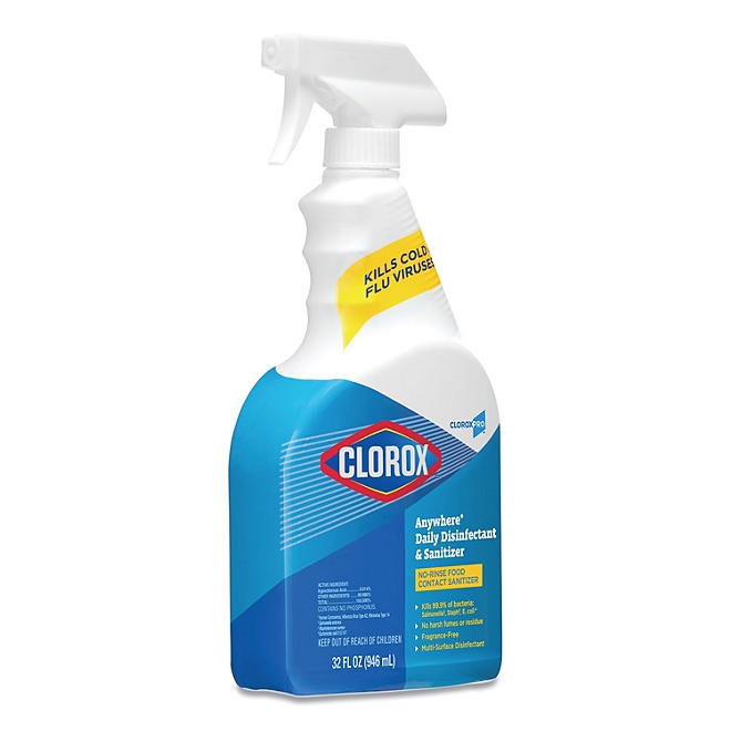 Clorox Anywhere Daily Disinfectant & Sanitizing Spray 32 fl. oz., 12 ct. - Image 5