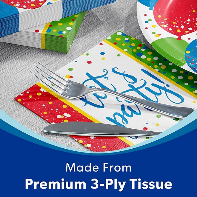 Artstyle Balloon Sparkles Birthday Paper Plates & Napkins Kit, 285 ct. - Image 7