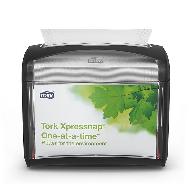 Tork Xpressnap One-at-a-time Tabletop Napkin Dispenser, Black - Image 2