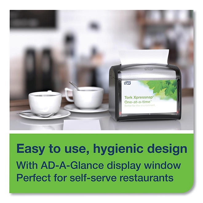 Tork Xpressnap One-at-a-time Tabletop Napkin Dispenser, Black - Image 4