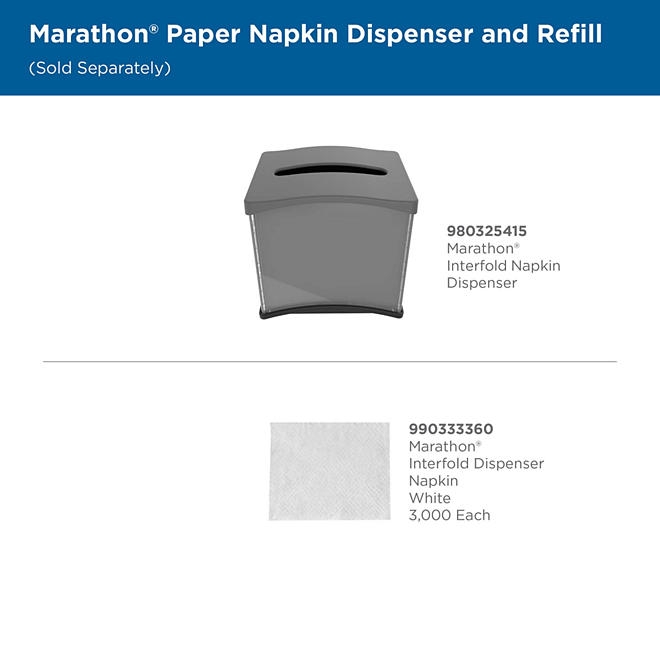 Marathon Interfold Gray Napkin Dispenser 2 ct. - Image 8