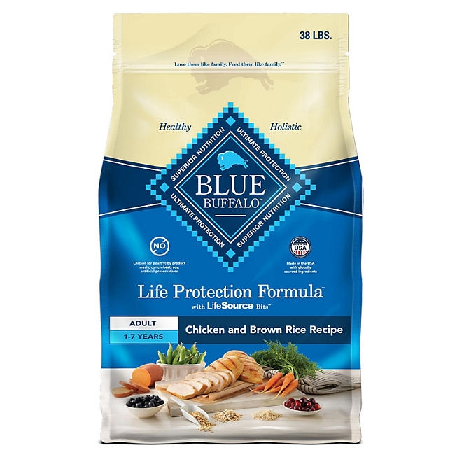Blue Life Protection Formula Chicken and Brown Rice, Adult Natural Dry Dog Food, 38 lbs. - Image 2