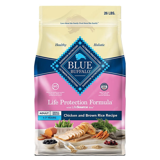 Blue Buffalo Life Protection Formula Chicken & Brown Rice, Adult Small Breed Dry Dog Food, 26 lbs. - Image 2